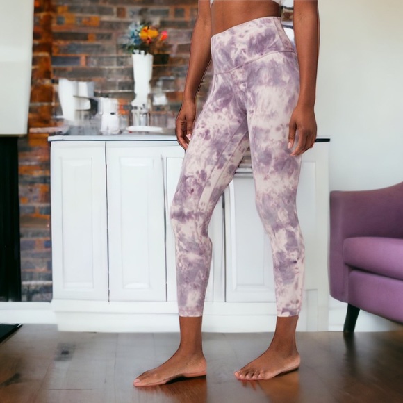 lululemon athletica Pants - Lululemon Align 25” Leggings Diamond Dye Pink Bliss Graphite Purple Sz 8
